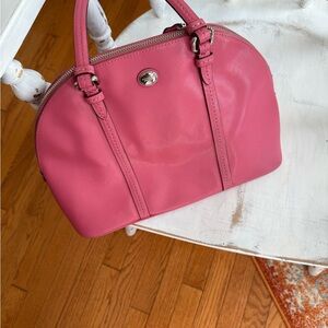Coach - Vintage m345 Peyton Leather Cora Domed - Pink Leather Handbag